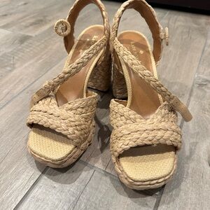 Kate Spade light beige platform sandals